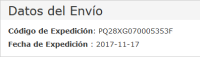 Datos de Envío Datos de Envío