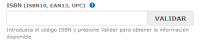Validación ISBN Validación ISBN